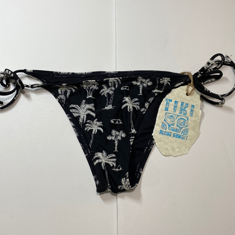 RVCA Palm Tree Bikini Tie Bottoms Large